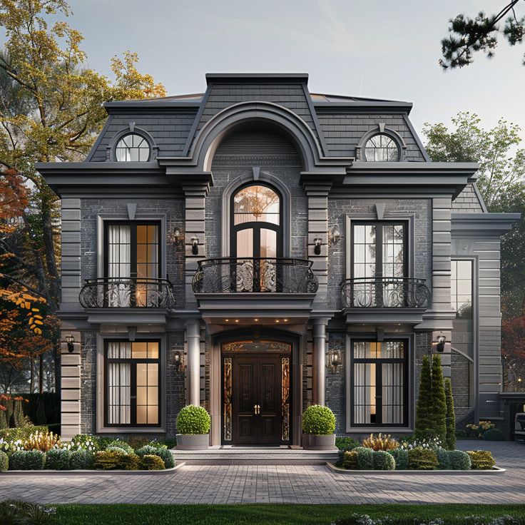 Modern houses in British classic style (2)