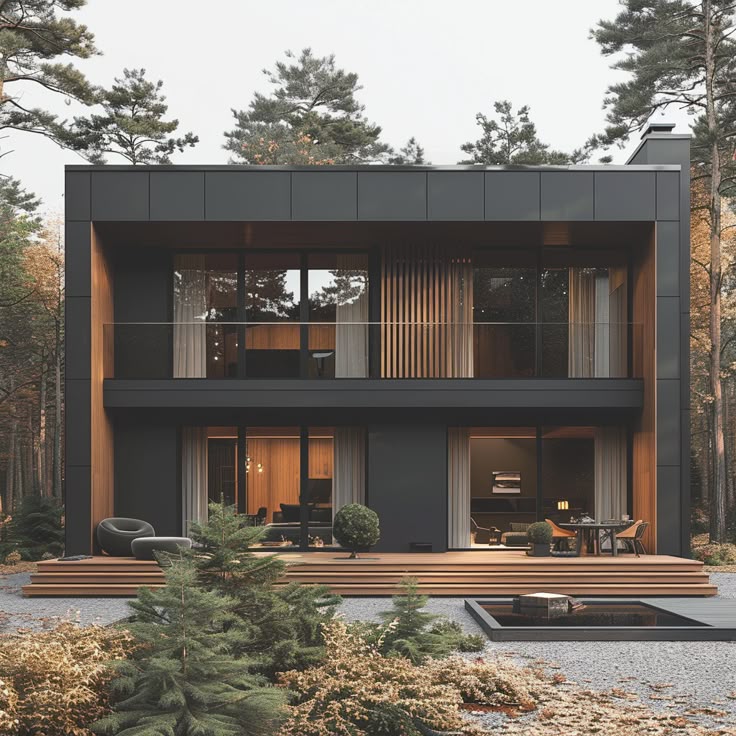Modern wooden house