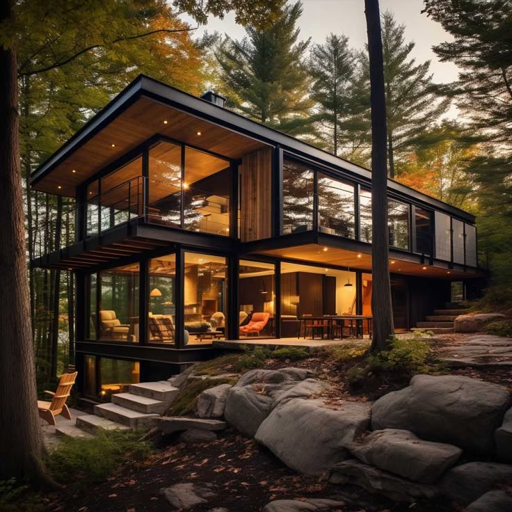 Revolutionary Cabin Exterior Ideas for the Contemporary Wilderness Retreat • 333+ Inspiring Lifestyle Ideas